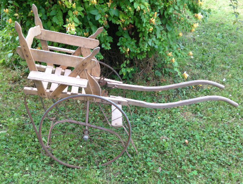 french antique childs cart